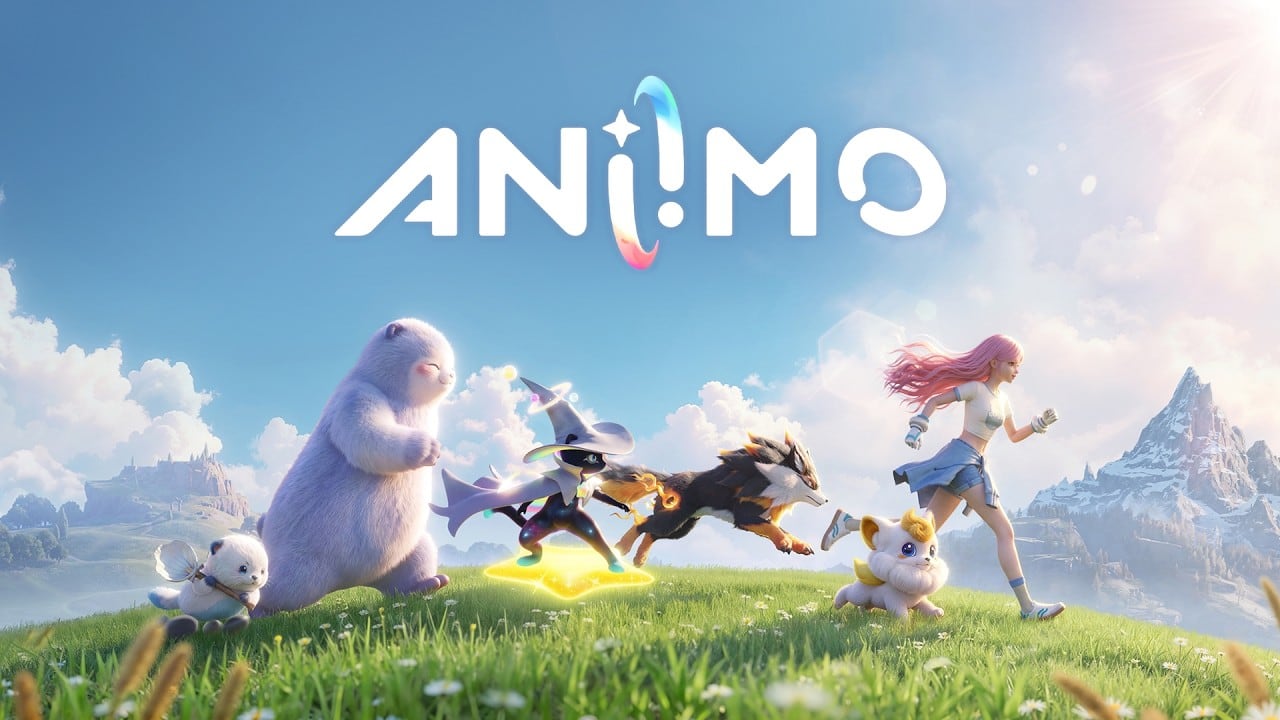 Wide view of Idyll from the official Aniimo launch trailer, showing open-world biomes